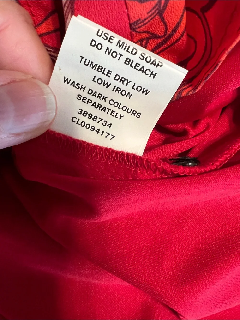 Red Floral Botanical Long Midi Dress Back Zipper eShakti Garden Party EUC #2748